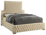 Sedona Contemporary Tufted Velvet Bed with Chrome Legs – Elegant Design for Modern Bedrooms