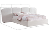 Shiloh Boucle Fabric Bed - Art Deco Elegance for Your Bedroom Retreat with Plush Upholstered Design