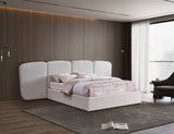 Shiloh Boucle Fabric Bed - Art Deco Elegance for Your Bedroom Retreat with Plush Upholstered Design