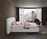 Shiloh Boucle Fabric Bed - Art Deco Elegance for Your Bedroom Retreat with Plush Upholstered Design