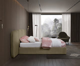 Shiloh Boucle Fabric Bed - Art Deco Elegance for Your Bedroom Retreat with Plush Upholstered Design