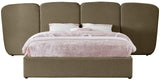 Shiloh Boucle Fabric Bed - Art Deco Elegance for Your Bedroom Retreat with Plush Upholstered Design