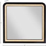 Siena Mirror - Elegant Mid-Century Design with Durable Ash Wood Frame and Striking Cane Detail