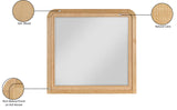 Siena Mirror - Elegant Mid-Century Design with Durable Ash Wood Frame and Striking Cane Detail