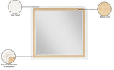 Siena Mirror - Elegant Mid-Century Design with Durable Ash Wood Frame and Striking Cane Detail