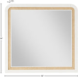 Siena Mirror - Elegant Mid-Century Design with Durable Ash Wood Frame and Striking Cane Detail