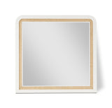 Siena Mirror - Elegant Mid-Century Design with Durable Ash Wood Frame and Striking Cane Detail