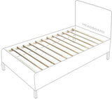 Siena Mid-Century Modern Bed with Elegant Cane Headboard and Durable Ash Wood for Timeless Style