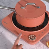 Ciarra Donut Portable Single Induction Hob 2000W with 4H Timer | Orangina
