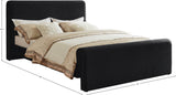 Sloan Contemporary Velvet Bed with Curved Headboard, Stylish Design & Comfortable Support 59" W
