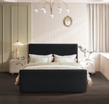 Sloan Velvet Bed: Luxurious Contemporary Design with Curved Headboard for Stunning Bedroom Makeover