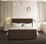 Sloan Velvet Bed: Luxurious Contemporary Design with Curved Headboard for Stunning Bedroom Makeover