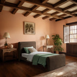 Sloan Velvet Bed: Luxurious Contemporary Design with Curved Headboard for Stunning Bedroom Makeover