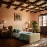 Sloan Velvet Bed: Luxurious Contemporary Design with Curved Headboard for Stunning Bedroom Makeover