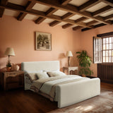 Sloan Velvet Bed: Luxurious Contemporary Design with Curved Headboard for Stunning Bedroom Makeover