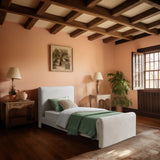 Sloan Velvet Bed: Luxurious Contemporary Design with Curved Headboard for Stunning Bedroom Makeover