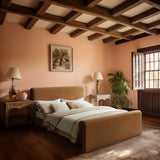 Sloan Velvet Bed: Luxurious Contemporary Design with Curved Headboard for Stunning Bedroom Makeover