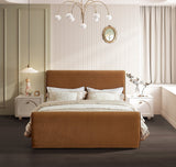 Sloan Velvet Bed: Luxurious Contemporary Design with Curved Headboard for Stunning Bedroom Makeover