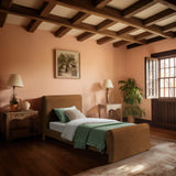 Sloan Velvet Bed: Luxurious Contemporary Design with Curved Headboard for Stunning Bedroom Makeover