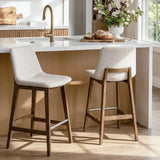 South 28.5" Modern Upholstered Bar Stool (Set of 2)