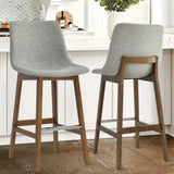 South 28.5" Modern Upholstered Bar Stool (Set of 2)