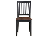 Joplin Solid Wood Farmhouse Chair, Walnut and Ebony Finish