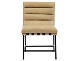Nicco 20" Side Chair, Sand Vegan Leather Fabric