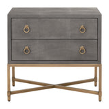 Strand Shagreen 2-Drawer Nightstand