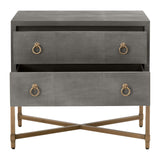 Strand Shagreen 2-Drawer Nightstand