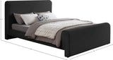 Stylus Contemporary Bed with Curved Headboard and Footboard - Luxurious Boucle Fabric Design