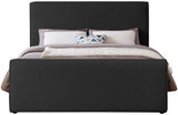 Stylus Contemporary Bed with Curved Headboard and Footboard - Luxurious Boucle Fabric Design