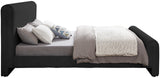 Stylus Contemporary Bed with Curved Headboard and Footboard - Luxurious Boucle Fabric Design