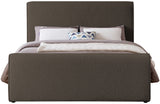 Stylus Boucle Fabric Bed – Modern Curved Headboard Design for Cozy Contemporary Bedrooms
