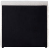 Stylus Boucle Fabric Bed – Modern Curved Headboard Design for Cozy Contemporary Bedrooms