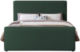 Stylus Contemporary Bed with Curved Headboard and Footboard - Luxurious Boucle Fabric Design
