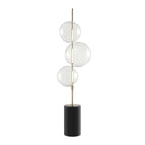 Aluminum and Glass Table Lamp // Satin Nickel