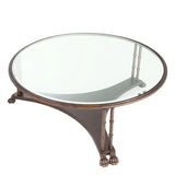 Coffee Table Lioness Bronze finish | bevelled glass