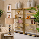 Cabinet Watson
Brushed brass finish | clear glass