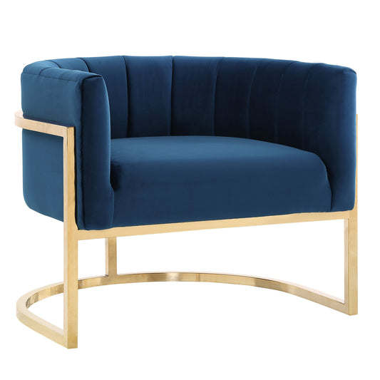 Magnolia Performance Velvet Accent Chair - Gold Base