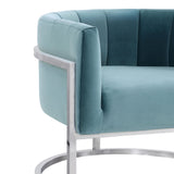 Magnolia Performance Velvet Accent Chair - Silver Base