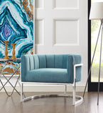 Magnolia Performance Velvet Accent Chair - Silver Base
