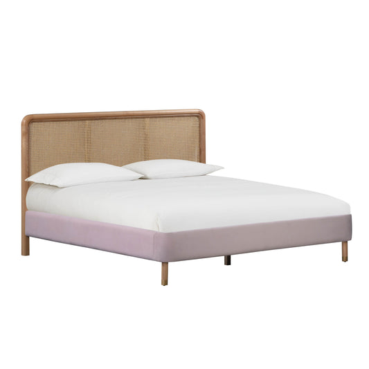 Kavali Performance Velvet and Natural Bed