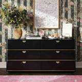 Julieta 62" Acacia Wood 6-Drawer Dresser