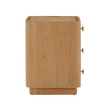 Abigail 22" Natural Birdseye Maple 3-Drawer Nightstand