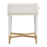 Julieta 19" Acacia Wood Nightstand With Drawer