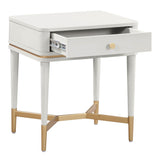 Julieta 19" Acacia Wood Nightstand With Drawer