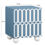 Tori 23" Motif 2-Drawer Nightstand