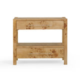 Brandyss 26" Burl 2-Drawer Nightstand