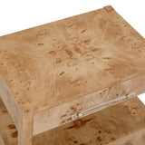 Brandyss 26" Burl 2-Drawer Nightstand
