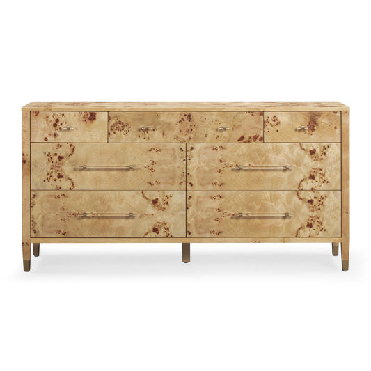 Brandyss 62" Burl 7-Drawer Dresser